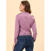 image:imageAllegra K Womens Lightweight Classic Casual Stand Collar Pocket Short Biker Moto JacketDark Pink