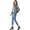 image:imageAllegra K Womens Lightweight Classic Casual Stand Collar Pocket Short Biker Moto JacketGrey