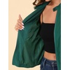image:imageAllegra K Womens Lightweight Classic Casual Stand Collar Pocket Short Biker Moto JacketLake Green