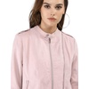 image:imageAllegra K Womens Lightweight Classic Casual Stand Collar Pocket Short Biker Moto JacketPink
