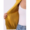 image:imageAllegra K Womens Lightweight Classic Casual Stand Collar Pocket Short Biker Moto JacketYellow