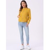 image:imageAllegra K Womens Lightweight Classic Casual Stand Collar Pocket Short Biker Moto JacketYellow