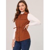 image:imageAllegra K Womens Zip Up Sleeveless Jacket Utility Anorak Outwear Cargo VestBrown Red