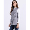 image:imageAllegra K Womens Zip Up Sleeveless Jacket Utility Anorak Outwear Cargo VestGrey