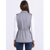 image:imageAllegra K Womens Zip Up Sleeveless Jacket Utility Anorak Outwear Cargo VestGrey