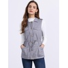 image:imageAllegra K Womens Zip Up Sleeveless Jacket Utility Anorak Outwear Cargo VestGrey