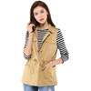 image:imageAllegra K Womens Zip Up Sleeveless Jacket Utility Anorak Outwear Cargo VestKhaki