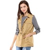 image:imageAllegra K Womens Zip Up Sleeveless Jacket Utility Anorak Outwear Cargo VestKhaki