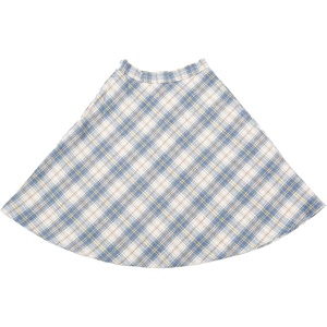 image:imageAllegra K Womens Plaids Vintage Tartan Elastic Waist Knee Length ALine SkirtBlue White