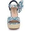 image:imageAllegra K Womens Platform Sandal Wedge Heels  4 12 inches Heel Espadrille Bow Comfortable Fabric perfect for Evening Party Wedding Date NightBlue