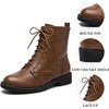 image:imageAllegra K Womens Round Toe Lace Up Low Heels Ankle Combat BootsBrown