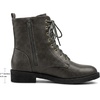 image:imageAllegra K Womens Round Toe Lace Up Low Heels Ankle Combat BootsGrey