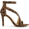 image:imageAllegra K Womens Stiletto Heel Ankle Strap Sandals  3 34 inches Heel Open Toe Comfortable Faux Suede perfect for Evening Party Wedding Date NightLeopard