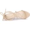 image:imageAllegra K Womens Stiletto Heel Strappy Sandals  2 38 inches Heel LaceUp Comfortable Faux Leather perfect for Evening Party Wedding Date NightBeige
