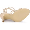 image:imageAllegra K Womens Stiletto Heel Strappy Sandals  2 38 inches Heel LaceUp Comfortable Faux Leather perfect for Evening Party Wedding Date NightBeige