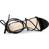 image:imageAllegra K Womens Stiletto Heel Strappy Sandals  2 38 inches Heel LaceUp Comfortable Faux Leather perfect for Evening Party Wedding Date NightBlack