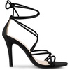 image:imageAllegra K Womens Stiletto Heel Strappy Sandals  2 38 inches Heel LaceUp Comfortable Faux Leather perfect for Evening Party Wedding Date NightBlack