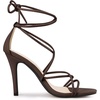 image:imageAllegra K Womens Stiletto Heel Strappy Sandals  2 38 inches Heel LaceUp Comfortable Faux Leather perfect for Evening Party Wedding Date NightCoffee