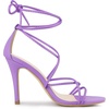 image:imageAllegra K Womens Stiletto Heel Strappy Sandals  2 38 inches Heel LaceUp Comfortable Faux Leather perfect for Evening Party Wedding Date NightLavender