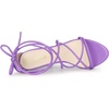 image:imageAllegra K Womens Stiletto Heel Strappy Sandals  2 38 inches Heel LaceUp Comfortable Faux Leather perfect for Evening Party Wedding Date NightLavender