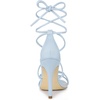 image:imageAllegra K Womens Stiletto Heel Strappy Sandals  2 38 inches Heel LaceUp Comfortable Faux Leather perfect for Evening Party Wedding Date NightLight Blue