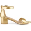 image:imageAllegra K Womens Open Toe Low Block Heel Ankle Strap Gold Sandals 65 M US