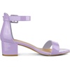 image:imageAllegra K Womens Open Toe Low Block Heel Ankle Strap Purple Sandals 75 M US