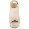 image:imageAllegra K Womens Platform Sandals Wedge Heels  4 12 inches Heel Espadrille Slingback Comfortable Faux Suede perfect for Evening Party Wedding Date NightBeige