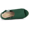 image:imageAllegra K Womens Platform Sandals Wedge Heels  4 12 inches Heel Espadrille Slingback Comfortable Faux Suede perfect for Evening Party Wedding Date NightEmerald Green
