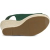 image:imageAllegra K Womens Platform Sandals Wedge Heels  4 12 inches Heel Espadrille Slingback Comfortable Faux Suede perfect for Evening Party Wedding Date NightEmerald Green