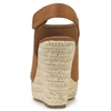 image:imageAllegra K Womens Platform Sandals Wedge Heels  4 12 inches Heel Espadrille Slingback Comfortable Faux Suede perfect for Evening Party Wedding Date NightBrown
