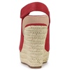 image:imageAllegra K Womens Platform Sandals Wedge Heels  4 12 inches Heel Espadrille Slingback Comfortable Faux Suede perfect for Evening Party Wedding Date NightRed