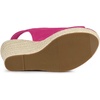 image:imageAllegra K Womens Platform Sandals Wedge Heels  4 12 inches Heel Espadrille Slingback Comfortable Faux Suede perfect for Evening Party Wedding Date NightHot Pink