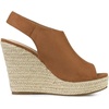 image:imageAllegra K Womens Platform Sandals Wedge Heels  4 12 inches Heel Espadrille Slingback Comfortable Faux Suede perfect for Evening Party Wedding Date NightBrown