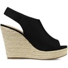 image:imageAllegra K Womens Platform Sandals Wedge Heels  4 12 inches Heel Espadrille Slingback Comfortable Faux Suede perfect for Evening Party Wedding Date NightBlack