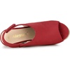 image:imageAllegra K Womens Platform Sandals Wedge Heels  4 12 inches Heel Espadrille Slingback Comfortable Faux Suede perfect for Evening Party Wedding Date NightRed