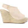 image:imageAllegra K Womens Platform Sandals Wedge Heels  4 12 inches Heel Espadrille Slingback Comfortable Faux Suede perfect for Evening Party Wedding Date NightBeige