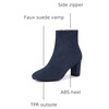 image:imageAllegra K Womens Chunky Heels Zipper Ankle Boots  Round Toe Wide Calf Heel 3 Inches Party Halloween days Christmas Days Dating EveningNavy Blue
