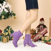 image:imageAllegra K Womens Chunky Heels Zipper Ankle Boots  Round Toe Wide Calf Heel 3 Inches Party Halloween days Christmas Days Dating EveningPurple