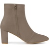 image:imageAllegra K Womens Chunky Heels Zipper Ankle Boots  Round Toe Wide Calf Heel 3 Inches Party Halloween days Christmas Days Dating EveningTaupe