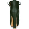 image:imageAllegra K Womens Lace Up Ankle Boots Block Heel  PlatformRound Toe Side Zipper Heel 4 89 Inches Party Halloween days Christmas Days Dating EveningDark Green