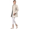 image:imageAllegra K Womens Peter Pan Collar Overcoat Double Breasted Winter Trench Pea CoatBeige