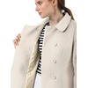 image:imageAllegra K Womens Peter Pan Collar Overcoat Double Breasted Winter Trench Pea CoatBeige