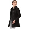 image:imageAllegra K Womens Peter Pan Collar Overcoat Double Breasted Winter Trench Pea CoatBlack