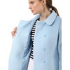 image:imageAllegra K Womens Peter Pan Collar Overcoat Double Breasted Winter Trench Pea CoatBlue