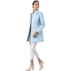 image:imageAllegra K Womens Peter Pan Collar Overcoat Double Breasted Winter Trench Pea CoatBlue