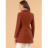 image:imageAllegra K Womens Peter Pan Collar Overcoat Double Breasted Winter Trench Pea CoatBrown