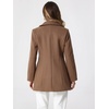 image:imageAllegra K Womens Peter Pan Collar Overcoat Double Breasted Winter Trench Pea CoatCoffee