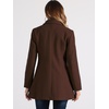 image:imageAllegra K Womens Peter Pan Collar Overcoat Double Breasted Winter Trench Pea CoatCoffees