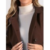 image:imageAllegra K Womens Peter Pan Collar Overcoat Double Breasted Winter Trench Pea CoatCoffees